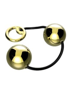 bolinhas de pompoarismo dourada
