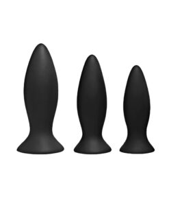 KitPlugAnal Bullet e controle01 Dona Coelha Curiô - Kit 3 Plugs Anais Vibratórios c/ controle