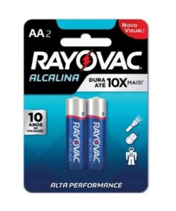 Pilhas Alcalinas Rayovac AA - Cartela com 2 unidades